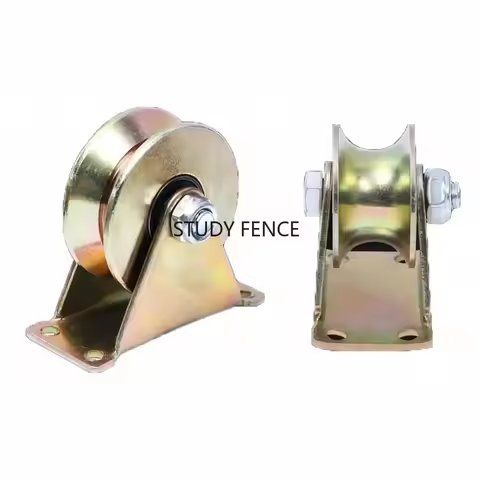 1.2inch U V Groove Wheel&Bracket Heavy Duty Rigid Caster Patio Sliding Fence Factory Gate 1pc Metal 