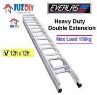EVERLAS EN 131 Heavy Duty Double Extension Aluminium Ladder ED12DR 12ft x 12ft