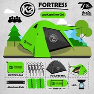 เต็นท์ K2 FORTRESS รุ่นใหม่ โครงอลูมิเนียม สำหรับ 4-5 คน กันน้ำได้ 100%