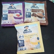 Quaker 3 in 1 28 gram oat Cereal Drink Retail sachet vanilla/Chocolate/berry burst Flavor
