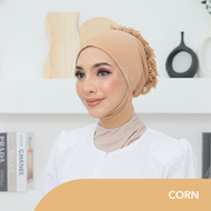 ALAYNA Turkish Lace Chin-Cover Inner Scarf | Hijab Bun Volumizer Cotton Tie-Back Underscarf