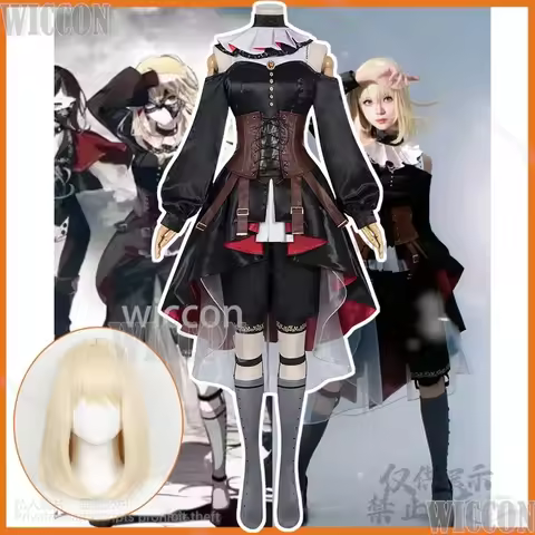 Anime Game BanG Dream! Cosplay Misumi Uika Costume It's MyGO!!!!! Gothic Style Lolita Dress Wig Girl
