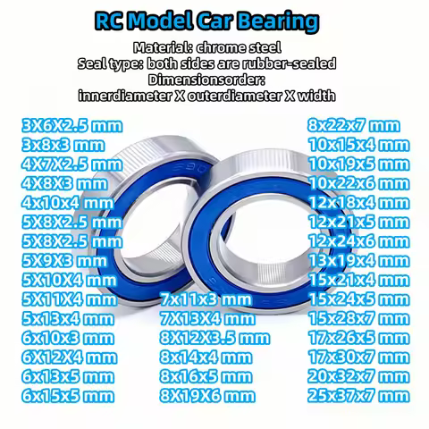 10PCS/LOT MR105-2RS 5x10x4 mm ABEC-7 Miniature Ball Bearings Blue Sealed 608RS 6700RS 686RS 6800RS 6
