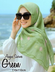 Hijab Segiempat Motif Warna Hijau/Green/Botol/Mint/Tosca