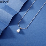 WEANP Knot Imitation Pearl Necklace Tenuous Simple Style Chain Necklace Fashion Delicate Pearl Penda