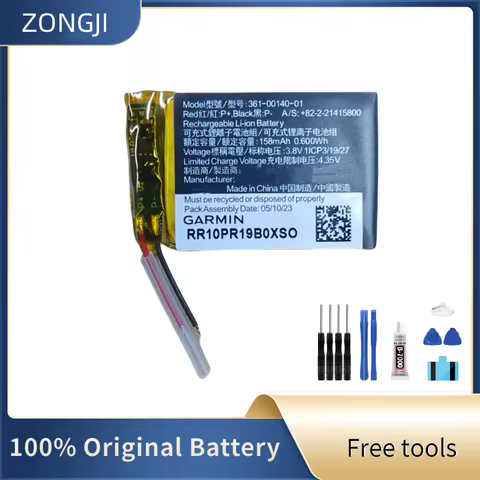 ZONGJI New Compatible Battery For Garmin Forerunner 55 Forerunner 158 GPS Watch 361-00140-01 Replace