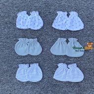 Nanaku Baby - 3 Pasang Sarung Tangan 3 Pasang Kaos Kaki Bayi Baru Lahir
