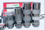 鏡頭 四支 tamron fot canon fd 80 250mm f4.5 barr sigma 等 四支 閃光燈 ae1a1 單眼相機 轉接環 全部一起賣