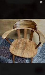 全實木-扶手老橡木椅
