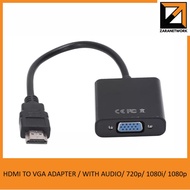 HDMI TO VGA ADAPTER / WITH AUDIO/ 720p/ 1080i/ 1080p