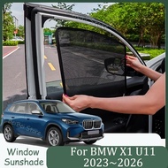 For BMW X1 U11 2023~2026 2025 2024 Car Magnetic Mesh Privacy Sunshade Side Window Sun Shade Protecti