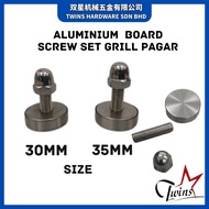 Aluminium Board Screw Set Grill Pagar