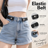 [Johor Seller] Lazy Waist Belt Snap Closure Unisex Jeans Pants Dresses Invisible Elastic Waistband T