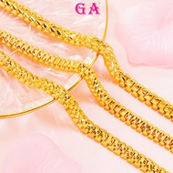 GA Jewellery Emas 916 Men's 24K Gold Bracelet Luxury Watch Chain Thick Jewelry Stall Exhibition