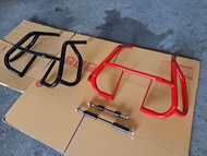 กันล้ม แคชบาร์ HONDA CRF 300 RALLY แป๊ปขนาด 1นิ้ว หนา 2.3 มิล แดง - ดำ ทำสี พาวเดอร์โค้