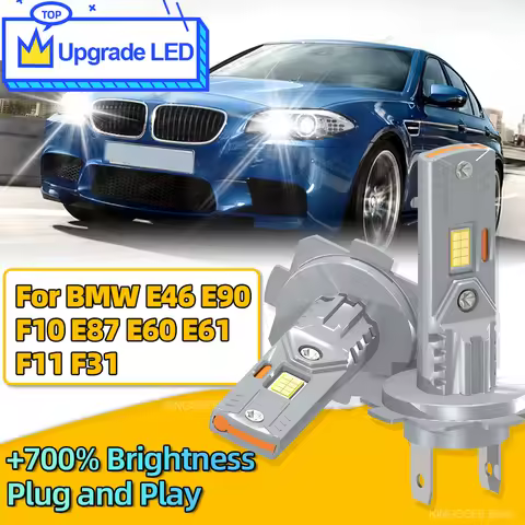 2x 6000K H7 LED Headlight Bulb 30000LM LED Car Light Wireless Upgrade Auto Lamp For BMW E46 E90 F10 