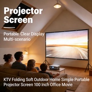 Portable Outdoor KTV Movie Projector Screen Folding 100 inch Simple Soft Soft Movie