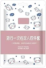 KATPOSIN Portable Disposable Bed Sheet, Duvet Cover, Pillowcase Four Piece Set,Disposable Bed Sheets