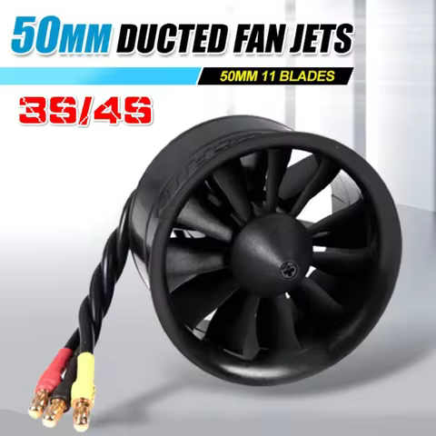 FMS 50mm Ducted Fan With 2627 KV4500 (4S) / KV5400 (3S) Motor (Optional) For EDF Unit 11 Blade RC Ai