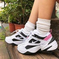 NIKE M2K TEKNO 慢跑鞋 白黑粉 運動鞋 厚底 增高 Air Monarch 老爹鞋