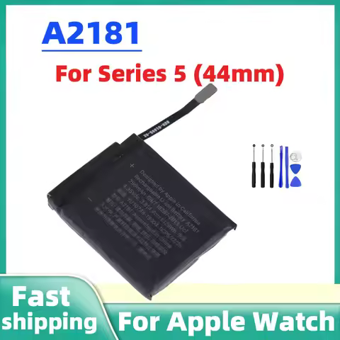 1-2pcs 296mAh A2181 Battery For Apple Watch Series 5 44mm SE 44MM A2181 Smart Watch Batteries + Free