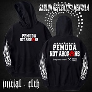 Not Arogans Youth Hoodie with Light-Up Screen Printing | INITIAL CLOTHING