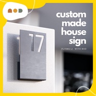 nod Custom-made Flying Li House Signage Custom Nombor Rumah, Fully Custommade Modern Design House Si