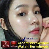 Cream perawatan wajah kusam dan berminyak Geceli Red jelly-Cream penghilang flek hitam Geceli Red je