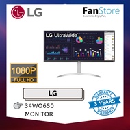 FANSTORE LG 34” UltraWide 34WQ650 2560x1080 (FHD) 100Hz Monitor with USB Type-C™