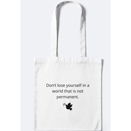 Eco-friendly Self-Love Canvas Tote Bag Design 8: Stay True