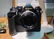 ★操作100%正常，NIKON FM2 全黑菲林相機，配NIKOR-S.C AUTO 1.4光圈，50mm鏡頭。