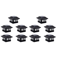 (NDPB) 10X Solar Post Cap Lights 2 Lighting Modes LED Deck Fence Cap Lights for Wooden Posts Garden 
