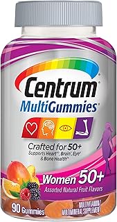 Centrum MultiGummies Gummy Multivitamin for Women 50 Plus, with Vitamin D3, B6 and B12, Multivitamin