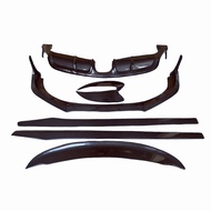 For Porsche Cayman Boxster 981 upgraded carbon fiber front bumper edge side skirts, rear spoiler bod