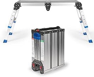 Folding Step Platform with Adjustable Height 14β20in β Lightweight Adjustable Ladder with Carry Stra