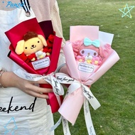 PANSIE Graduation Bouquet, Plush Cinnamoroll Plush Doll Flower,  Cartoon Stuffed Kuromi Sanrio Bouqu
