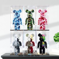 Building Block Bear Acrylic Display Box Integrated bearbrick Violent Bear 400% Storage Dustproof Cover Trendy