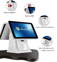 Touch POS System Terminal Machine 15'' Touch Panel LCD Monitor Screen with Small Customer Display  B