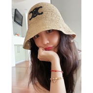 Hat Celine bucket Soft Woven Fabric Black Logo Cut To The Easy Carry Wear Protect From The Sun And W