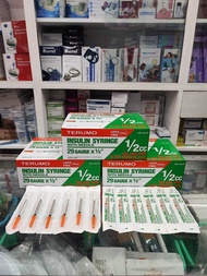 TERUMO Insulin Syringe with Needle 29Gauge x 1/2" 1/2cc- 100 Pcs