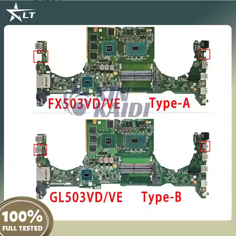 For ASUS GL503VD FX63VD ZX63V S5A FZ63VD GL503VE FX503V GL503V Laptop Motherboard FX503VD Mainboard 