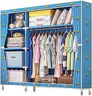 Portable Wardrobe Cloth Wardrobe Metal Assembled Wardrobe,Open Home Wardrobe Portable Fabric Wardrobe Large Stable Wardrobe Rail B,169 * 48 * 126cm Portable Cloth Hanger (B 169 * 48 * 126cm)