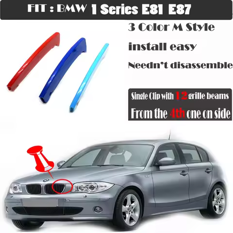 M-Colored Grille Insert Trim for BMW1 E81 E87 E82 E83 F20 F21 F40 116 118 120 123 125 130 M135i M140