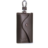 Leather Car Keychain Wallet Bag Case For Key Chains Holder, Mens Genuine Leather Car Key Case Card I