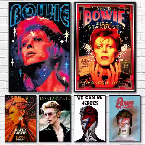 Famous Singer D-David B-Bowie Poster Room Wall Art Decor Waterproof Stickers For Home Bar Bedroom De