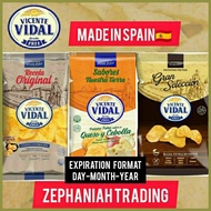 ◶ ◲ ❖ VICENTE VIDAL MADE IN SPAIN REAL POTATO CRISPS, ORIGINAL,CHEESE &ONION, VEGAN POTATO