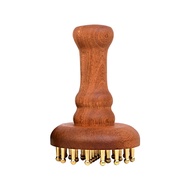 Brass Meridian Brush 29 Teeth Wooden Solid Abdomen Massage Brush Full Body Fat Burning Meridian Comb