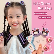 6 pair Set Sanrio cartoon Hello Kitty Kuromi Cinnamoroll Lotso melody Small Size Hair Clip Claw Fash
