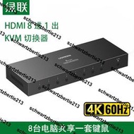 hdmi2.0 4K KVM切換器 8進1出八進一出HDMI KVM鍵鼠共享切換器xzc