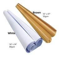 Manjong Paper 34 " x 34 " 80gsm / Brown Paper 35" x 47" 50gsm